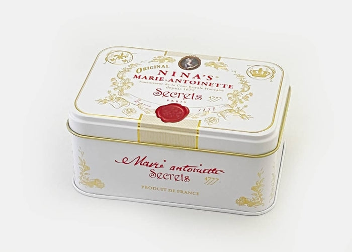 Marie Antoinette Candy in White Tin