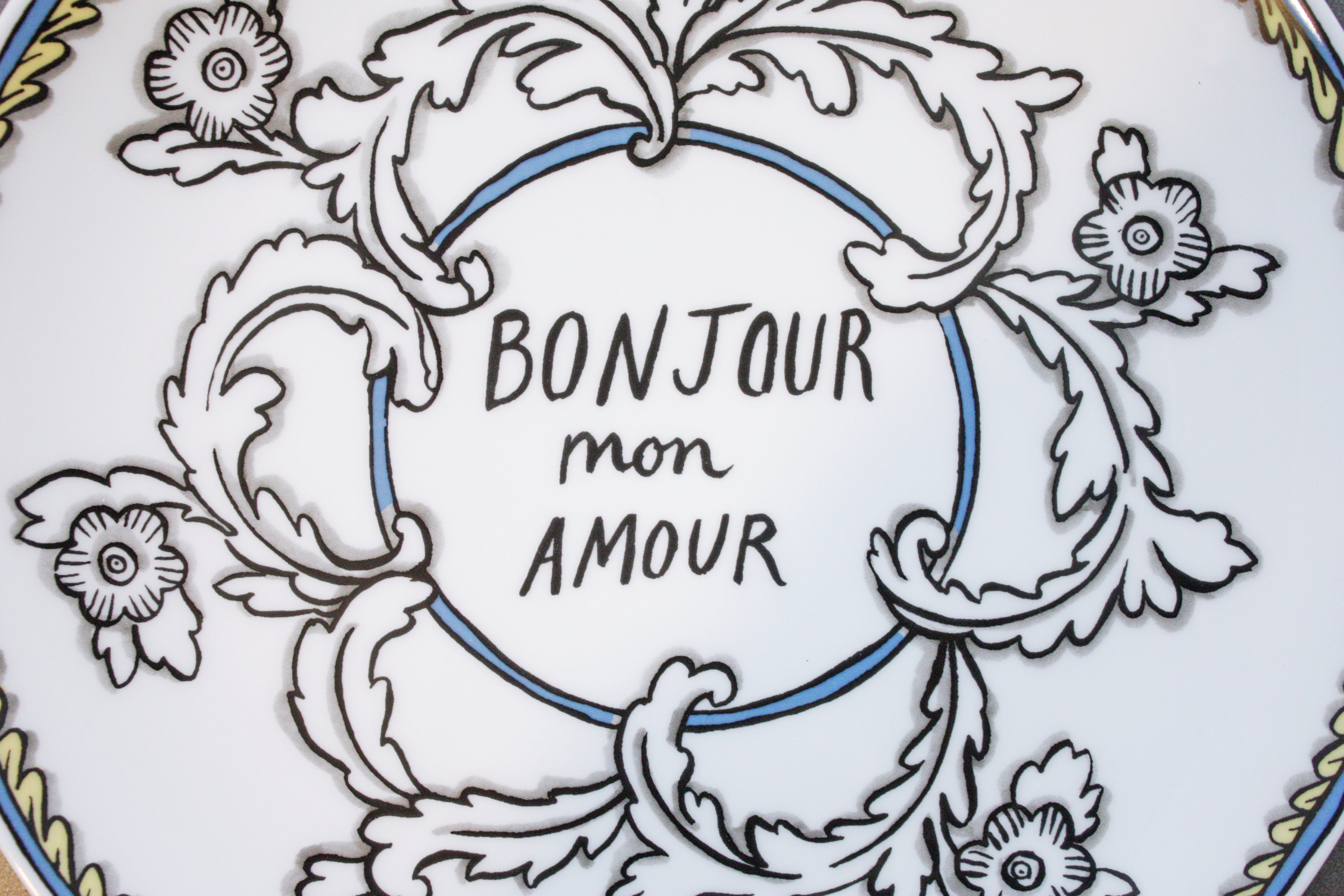 💜Sale/Bonjour Mon Amour 8" Plate