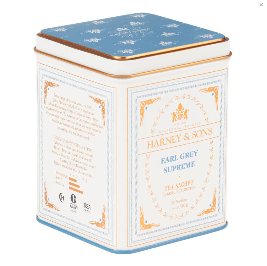 Harney & Sons - Earl Grey Supreme - Tin of 20 Sachets