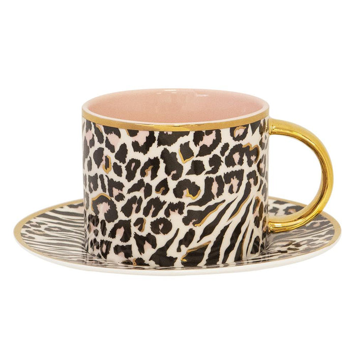 Leopard Teacup & Saucer Safari
